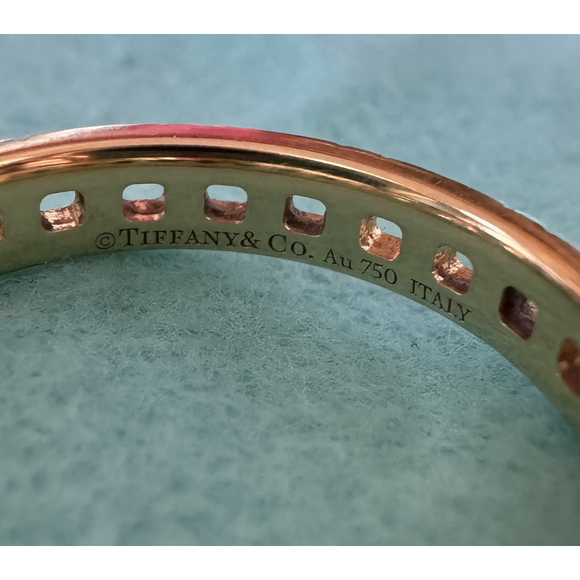 Tiffany & Co 18k Yellow Gold T True Narrow Ring Size 7 - Picture 3 of 6